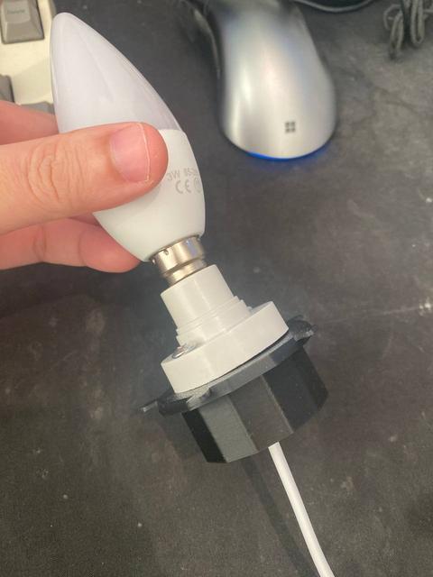 Moon Lamp Light holder for E14, mini moon. 3D model thumbnail