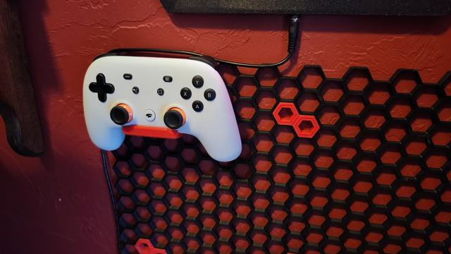Stadia Controller Holder for Honeycomb Storage Wall (HSW) 3D model thumbnail