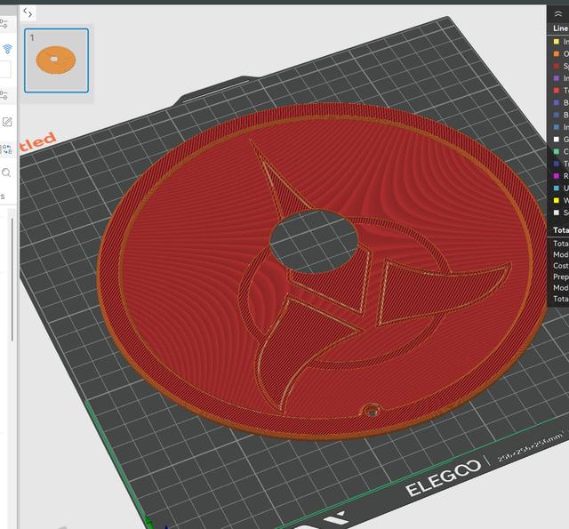 Elegoo Centauri Carbon Spool Guard - Klingon Themed 3D model thumbnail