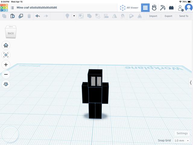Minecraft Dude  3D model thumbnail