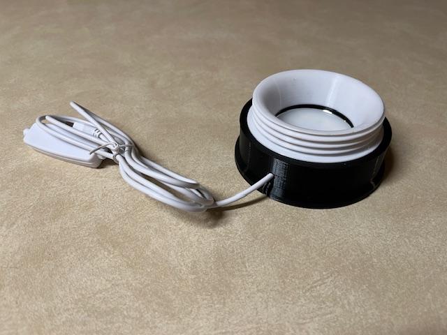 LED Lamp swivel base with m75x4 thread 3D model thumbnail
