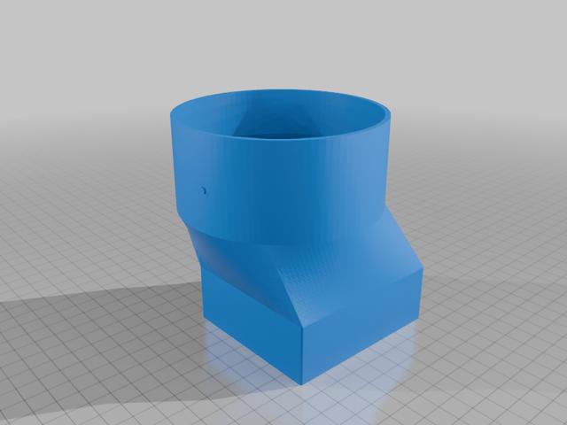 Nutone Bathroom Vent fan offset adapter 3D model thumbnail