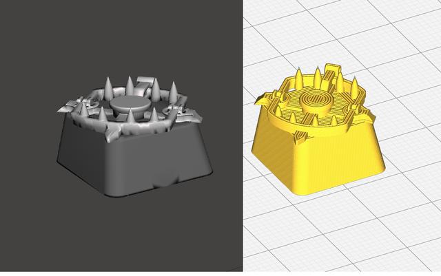 Bear Trap Keyboard Cap Key Cherry MX 3D model thumbnail