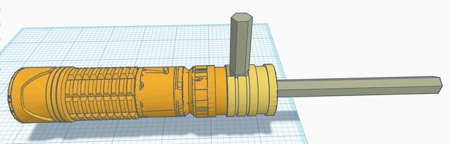 8MM Lightsaber Allen Key Holder 3D model thumbnail