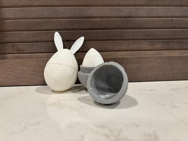 Knitted Easter Eggs. Multiple Versions! 3D model thumbnail