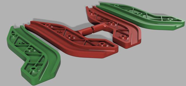 Ford Puma 2019 Parcel shelf bracket clips 3D model thumbnail