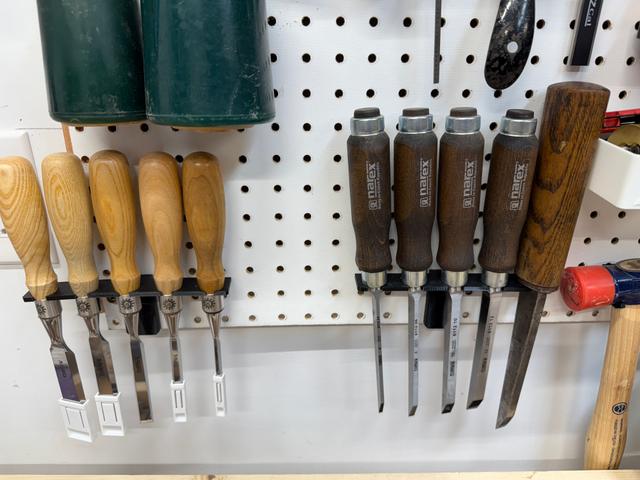 Pegboard Chisel Holder (With Sy's Peglock) 3D model thumbnail