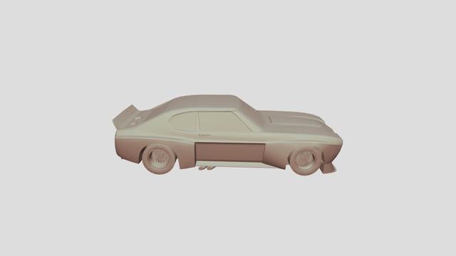 Ford Capri RS Cosworth scale1-65 for 3Dprinting 3D model thumbnail