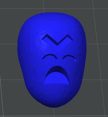 Carbon 13 Type M Screaming Angry Face 3D model thumbnail