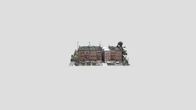 Rowhouse 3D model thumbnail
