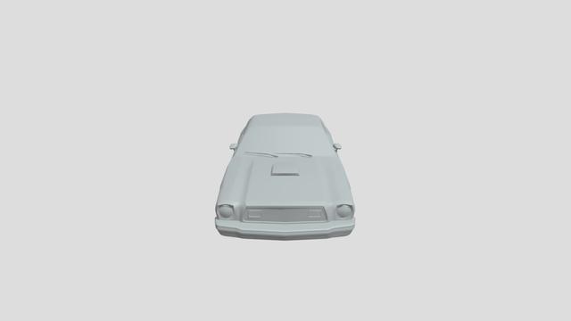 Ford Mustang Cobra 1976 lowpoly for 3D-printing 3D model thumbnail