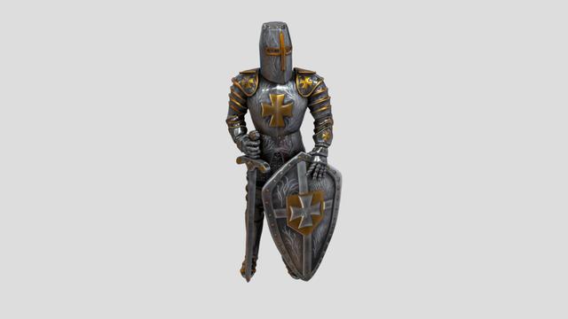 Knight 3D Print 3D model thumbnail