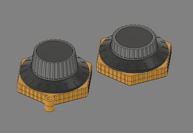 Fidget dial caja fuerte 3D model thumbnail