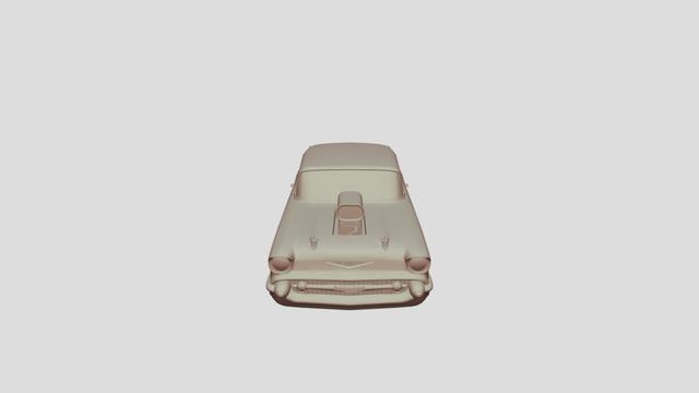 Chevy Bel Air 1957 tuned for 3D-printing 3D model thumbnail