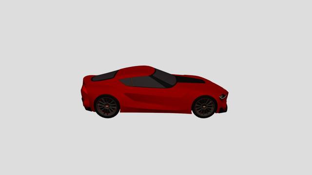 Toyota FT-1 Concept 2014 lowpoly for 3D-printing 3D model thumbnail