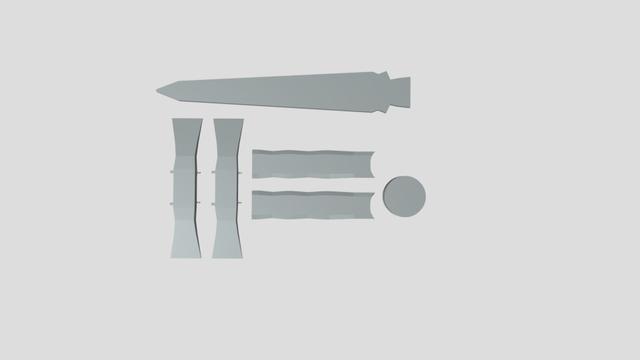 Macbeth Prop Knife Parts 3D model thumbnail