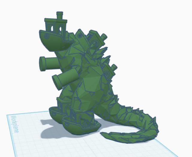 Benchyzilla 3D model thumbnail