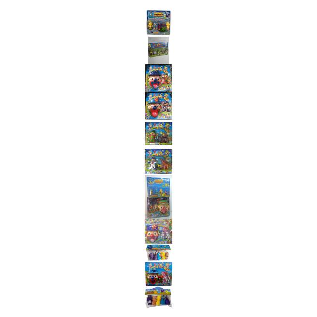 Bonecos da cartela da Galinha Pintadinha e do Patati Patatá kit com bichos aleatórios do Patati Patatá kits do Patati Patatá com máscara e bonecos da Galinha Pintadinha de borracha 3D model thumbnail