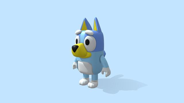 Bluey Minifigure (3D Print) 3D model thumbnail