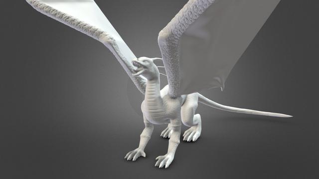 Dragon for 3D Print 3D model thumbnail