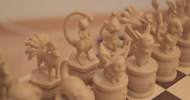 Pokémon Chess Set 3D model thumbnail