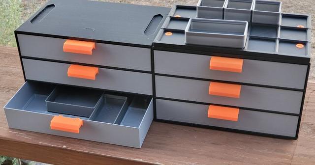 Gridfinity Modular Drawer System 3D model thumbnail