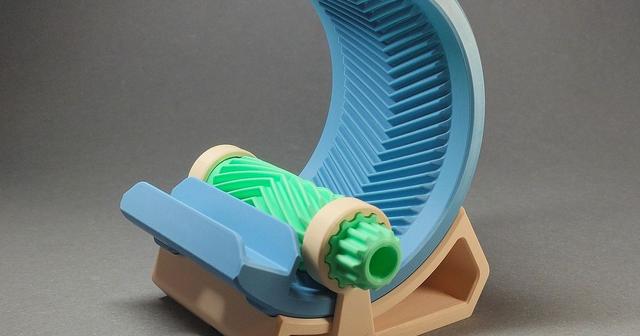 Geared Phone Stand 3D model thumbnail