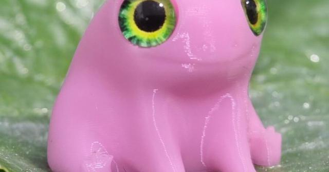 Frog - 6mm + 8mm glass eye compatible 3D model thumbnail