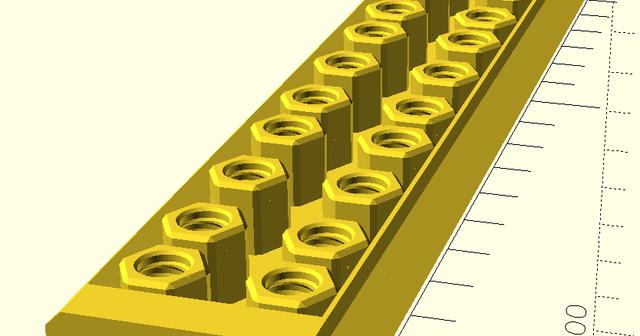 Rail with integrated Caps for 10 inch Rack System 3D model thumbnail
