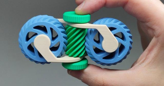 Gear fidget spinner 3D model thumbnail