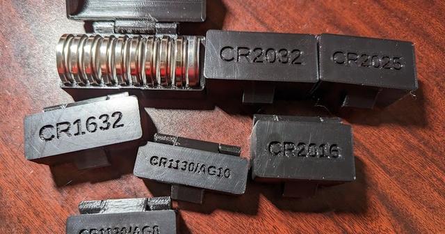 Pre-fabs for fuchsr's "Print-in-Place, Customizable Cases for Button-type Batteries" -  25+ sizes 3D model thumbnail