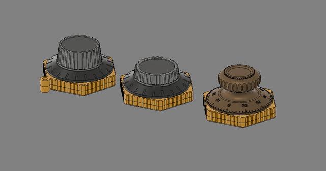 Fidget dial caja fuerte 3D model thumbnail