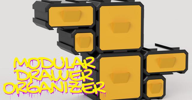 Modular Organizer With an infinite number of combinations MODULBOX 3D model thumbnail