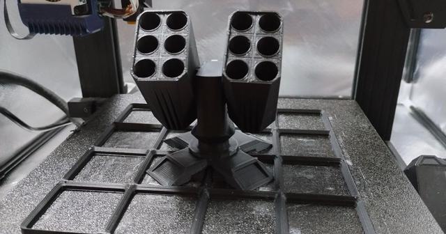 Missile Turret Pen Holder (UPDATED) - Gridfinity Compatible 3D model thumbnail