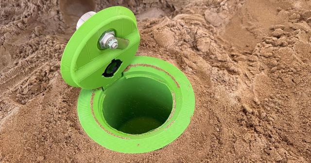 Sandsafe mit Fingerprintschloss 3D model thumbnail