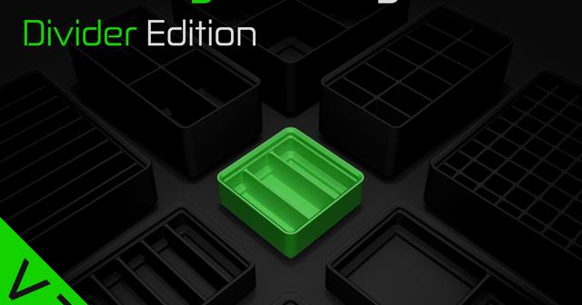 Gridfinity Ultra Light Bins - Divider Edition 3D model thumbnail