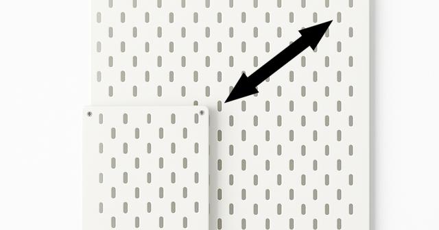 Skadis Pegboard, all sizes 80 to 360mm 3D model thumbnail
