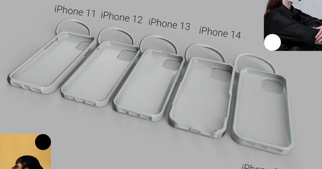 Handsfree iPhone case 11,12,13,14,15 3D model thumbnail