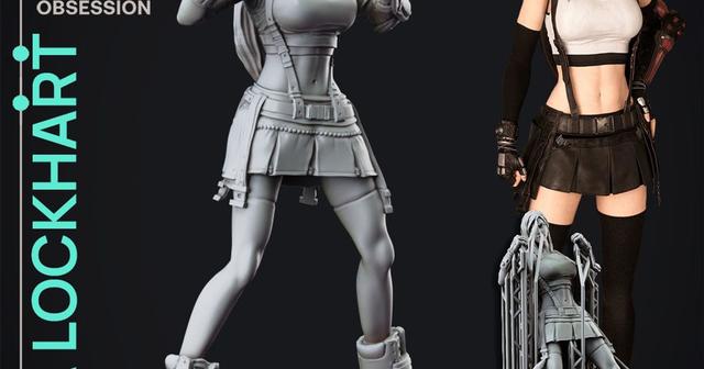 Tifa Lockhart - Final Fantasy 7 - Fan Art 3D model thumbnail