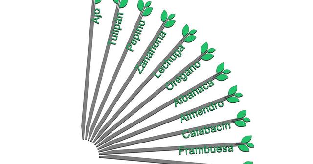 +250 etiquetas / carteles para plantas, huerto... Español (+250 labels for plants, gardening... Spanish) 3D model thumbnail
