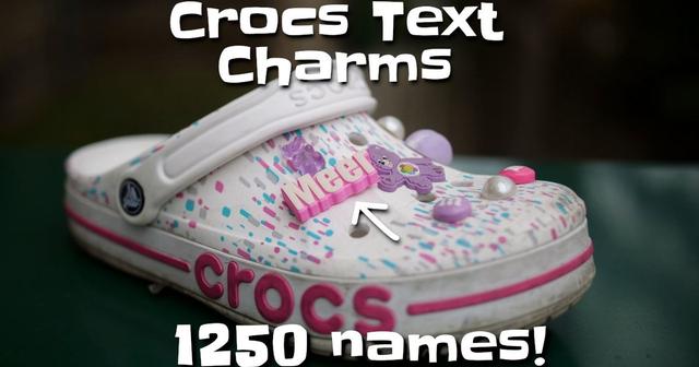Crocs name charms / jibbitz 3D model thumbnail