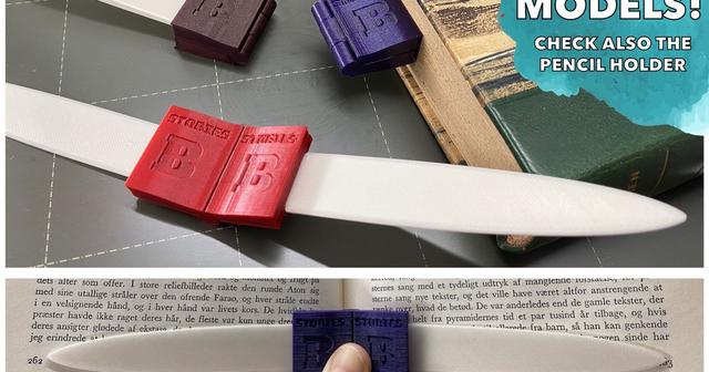 The Book - Combined bookmark and page holder 3D model thumbnail