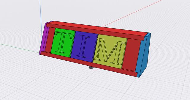 Customizable Name Plate 3D model thumbnail