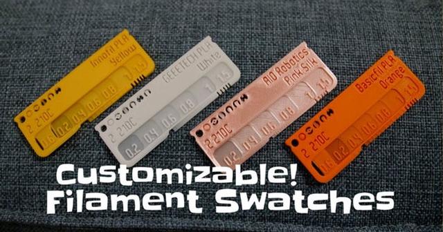 Filament swatch 3D model thumbnail