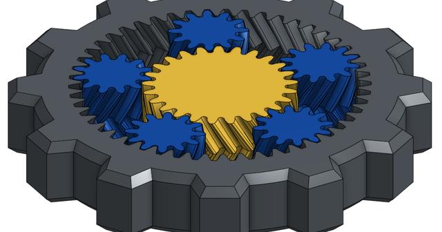 Planetary Gear Fidget *UPDATED* 3D model thumbnail