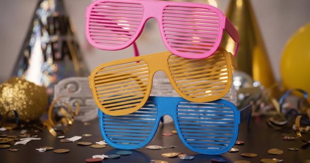 PARTY GLASSES - just 20g filament - fast print! 3D model thumbnail