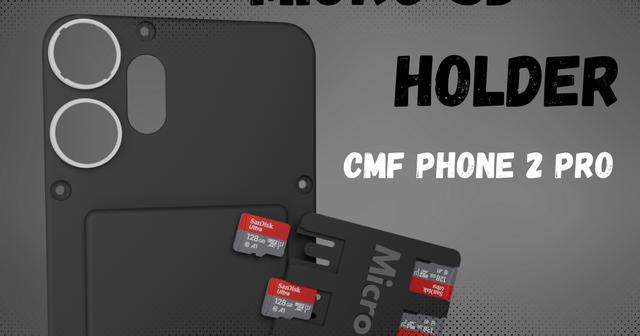 Micro SD holder for CMF Phone 2 Pro 3D model thumbnail
