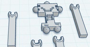 Skeleton 13 (articulated minecraft skeleton) 3D model thumbnail