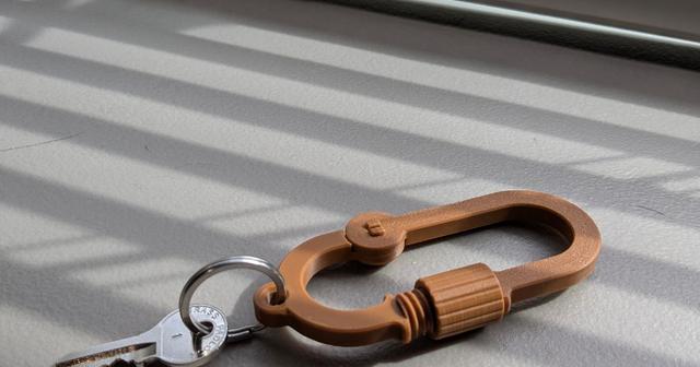 Carabiner with a locking gate 3D model thumbnail