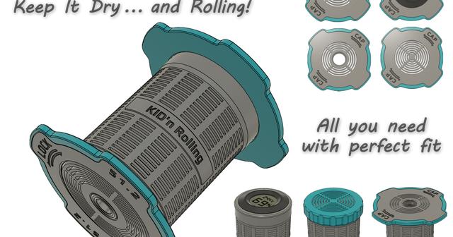 KID'nR - Keep It Dry ... and Rolling! (Silica Gel Box) 3D model thumbnail